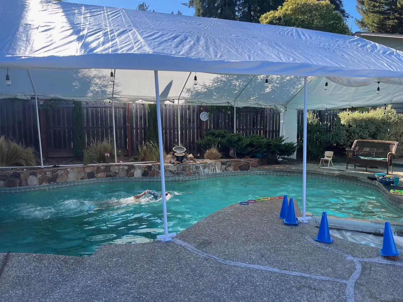 Little Fish pool facility, warm and covered
